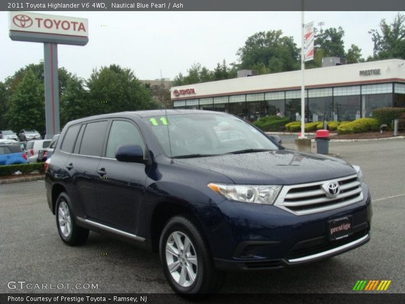 Nautical Blue Pearl / Ash 2011 Toyota Highlander V6 4WD