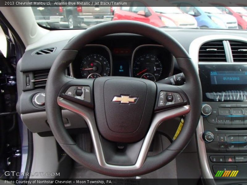 Atlantis Blue Metallic / Jet Black/Titanium 2013 Chevrolet Malibu LS