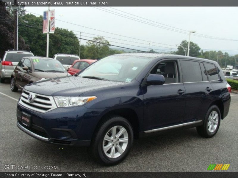 Nautical Blue Pearl / Ash 2011 Toyota Highlander V6 4WD