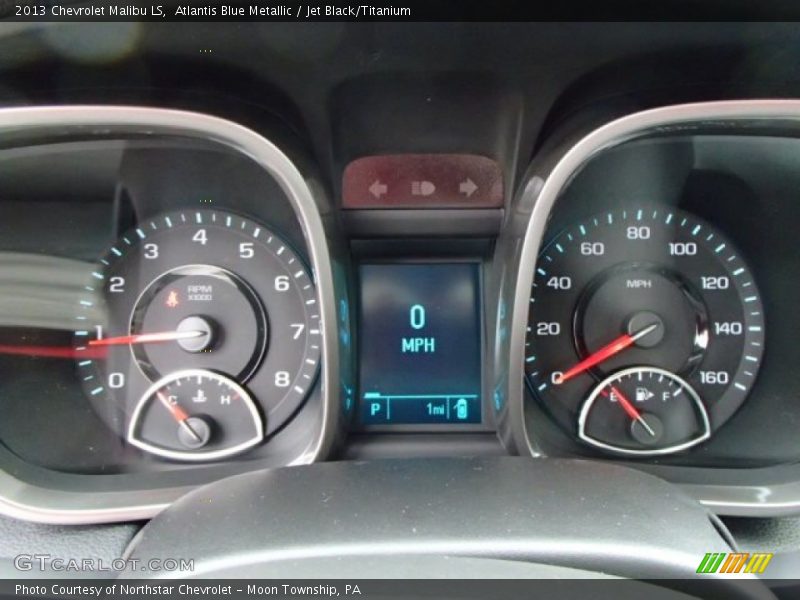 Atlantis Blue Metallic / Jet Black/Titanium 2013 Chevrolet Malibu LS