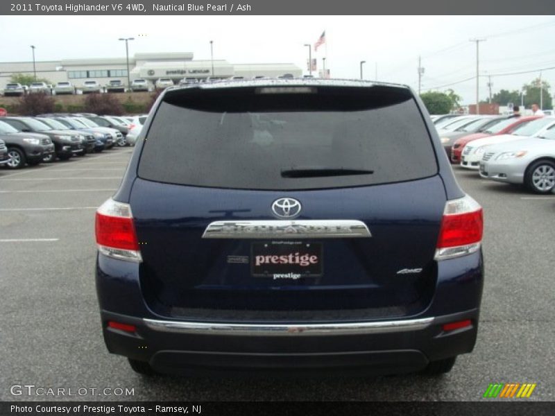 Nautical Blue Pearl / Ash 2011 Toyota Highlander V6 4WD