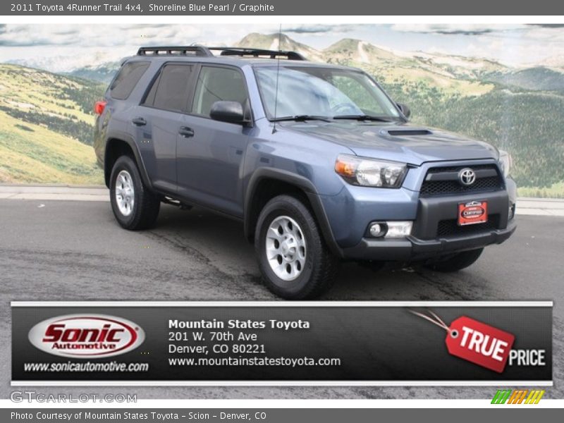 Shoreline Blue Pearl / Graphite 2011 Toyota 4Runner Trail 4x4