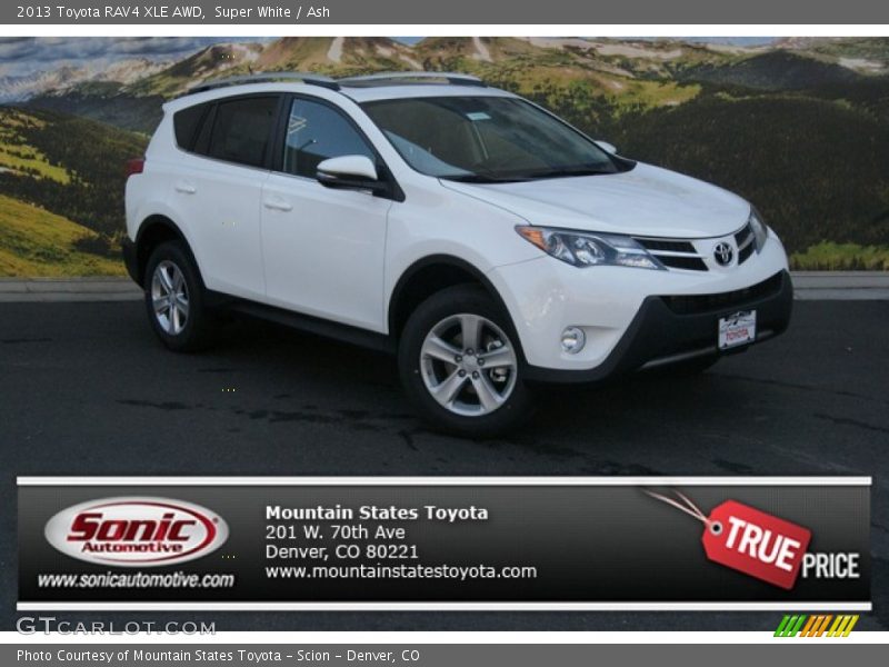 Super White / Ash 2013 Toyota RAV4 XLE AWD