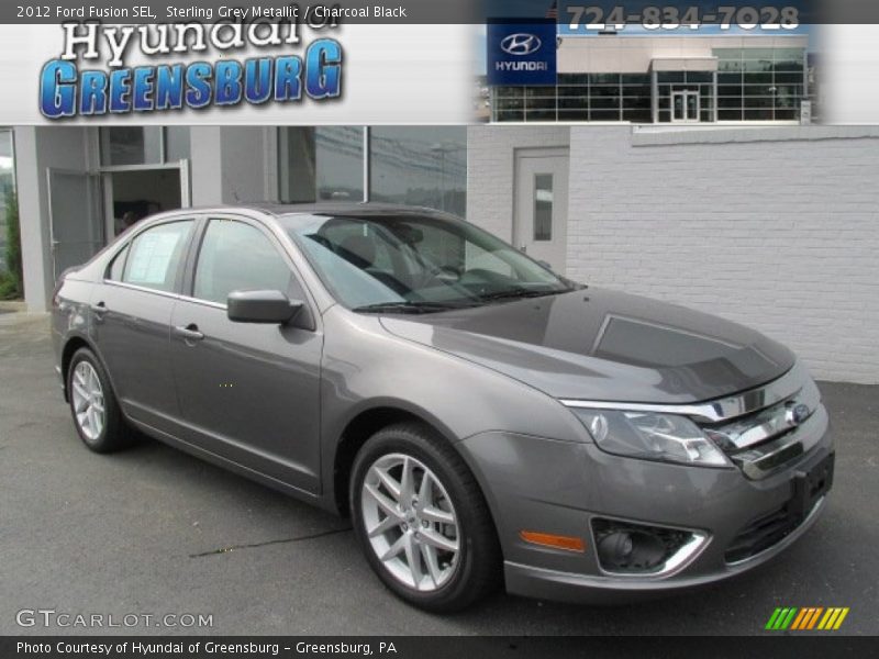 Sterling Grey Metallic / Charcoal Black 2012 Ford Fusion SEL