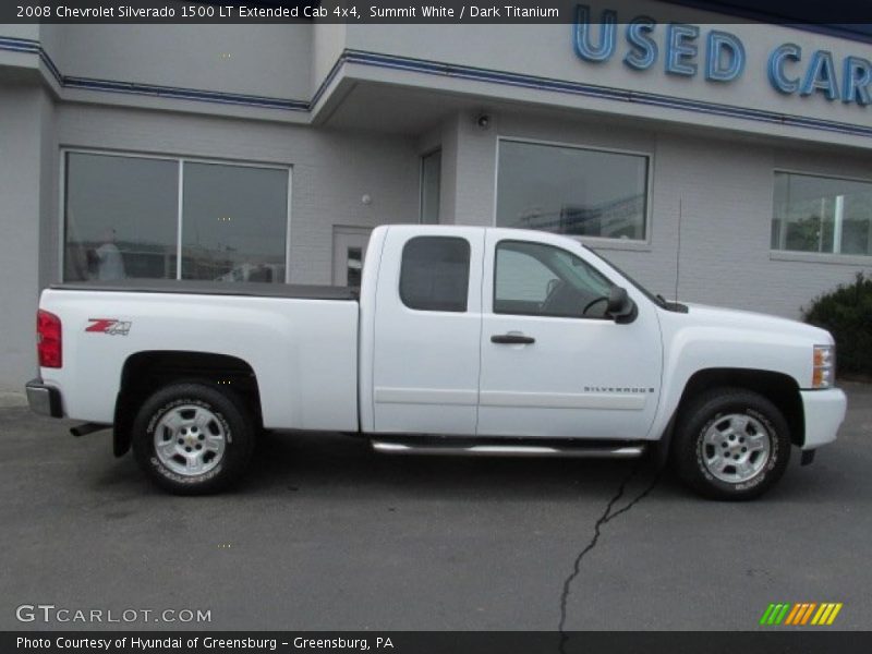 Summit White / Dark Titanium 2008 Chevrolet Silverado 1500 LT Extended Cab 4x4