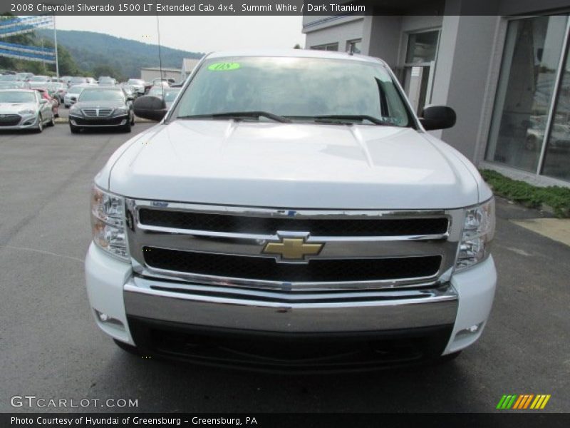 Summit White / Dark Titanium 2008 Chevrolet Silverado 1500 LT Extended Cab 4x4