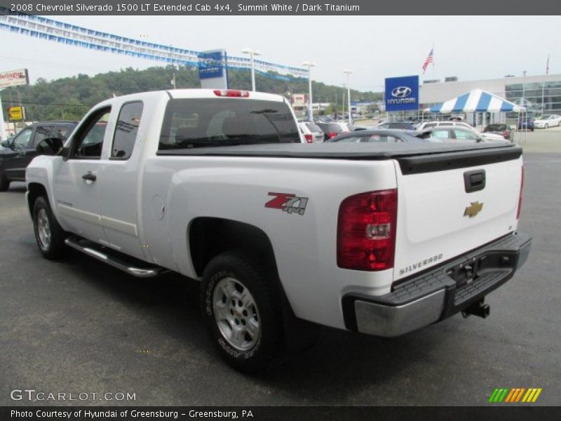 Summit White / Dark Titanium 2008 Chevrolet Silverado 1500 LT Extended Cab 4x4