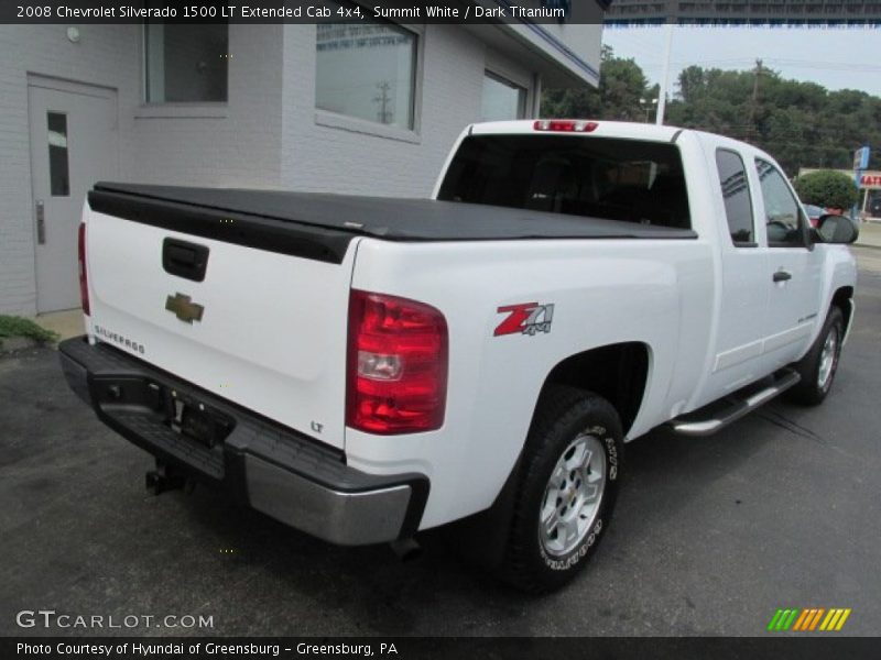 Summit White / Dark Titanium 2008 Chevrolet Silverado 1500 LT Extended Cab 4x4