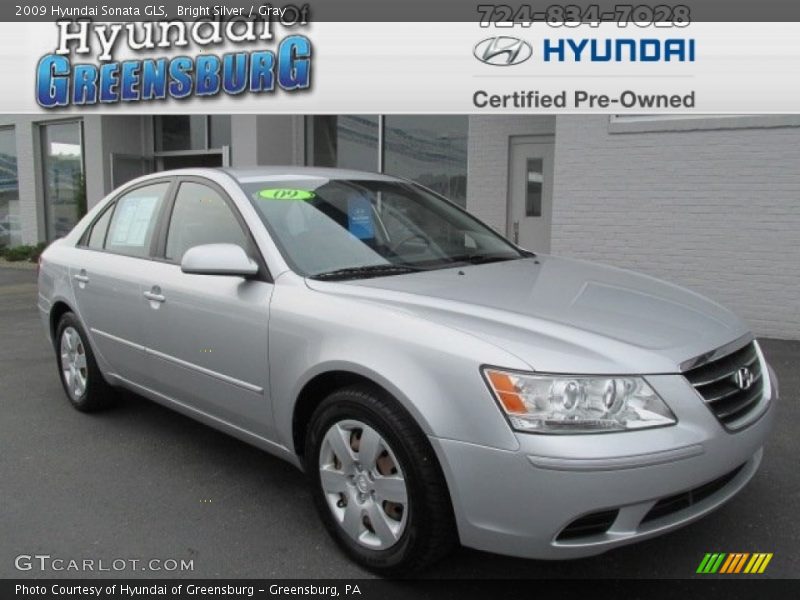 Bright Silver / Gray 2009 Hyundai Sonata GLS