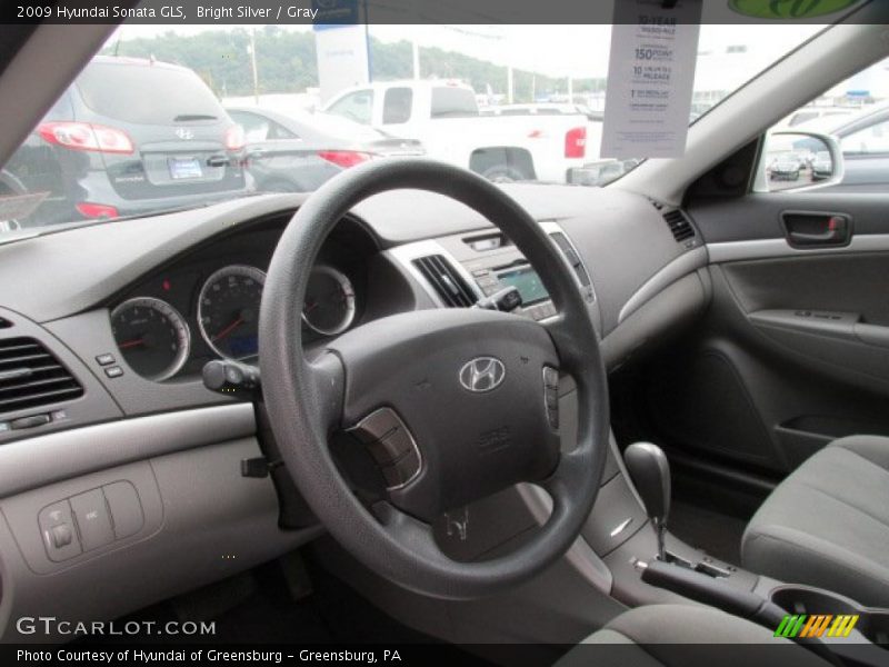Bright Silver / Gray 2009 Hyundai Sonata GLS