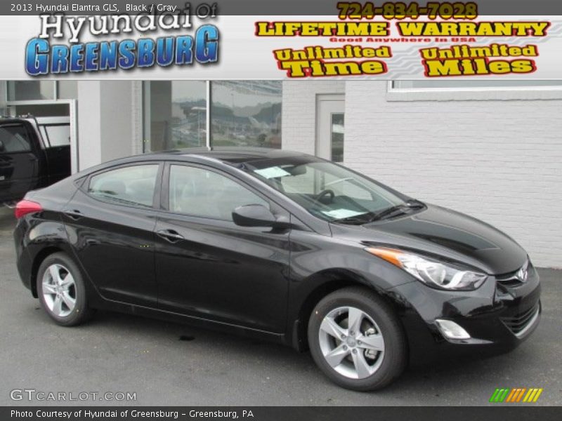 Black / Gray 2013 Hyundai Elantra GLS