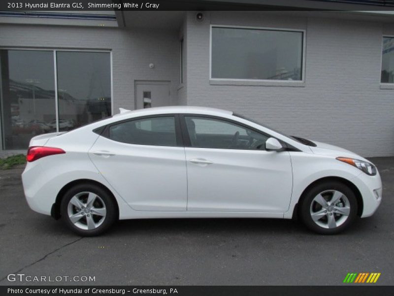 Shimmering White / Gray 2013 Hyundai Elantra GLS