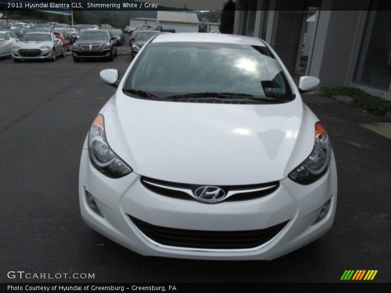 Shimmering White / Gray 2013 Hyundai Elantra GLS
