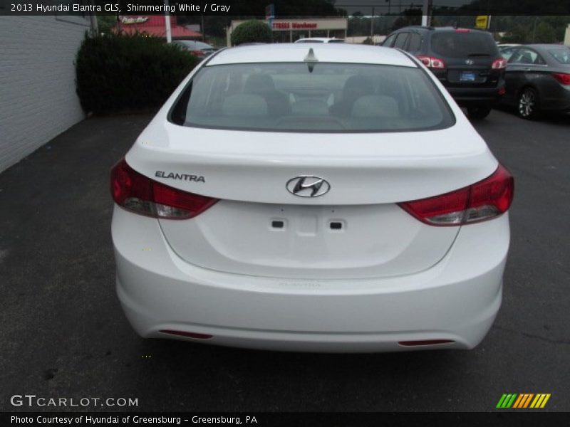 Shimmering White / Gray 2013 Hyundai Elantra GLS