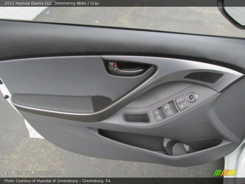 Shimmering White / Gray 2013 Hyundai Elantra GLS