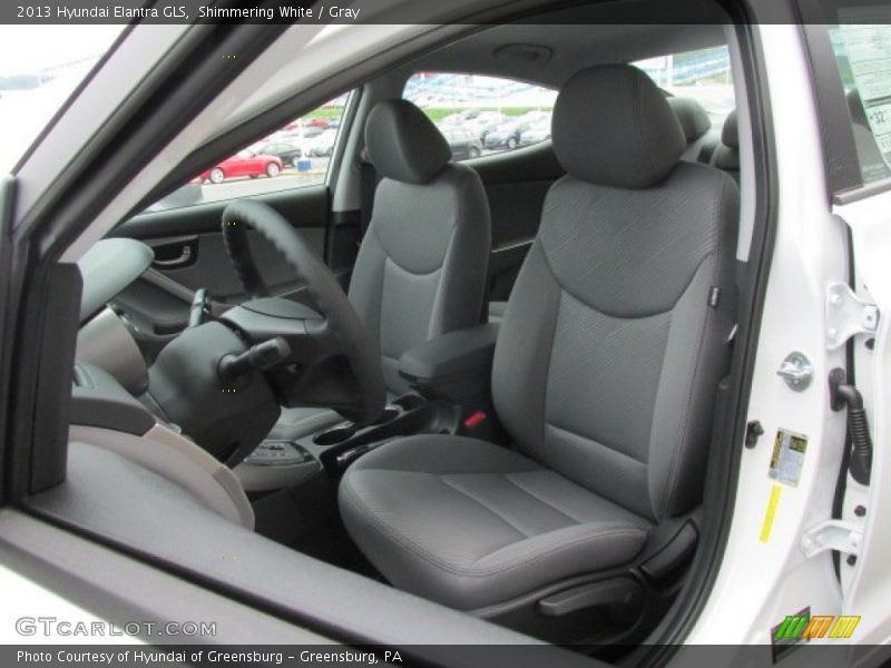 Shimmering White / Gray 2013 Hyundai Elantra GLS
