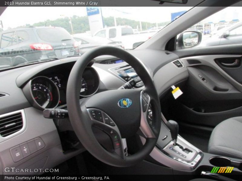 Shimmering White / Gray 2013 Hyundai Elantra GLS