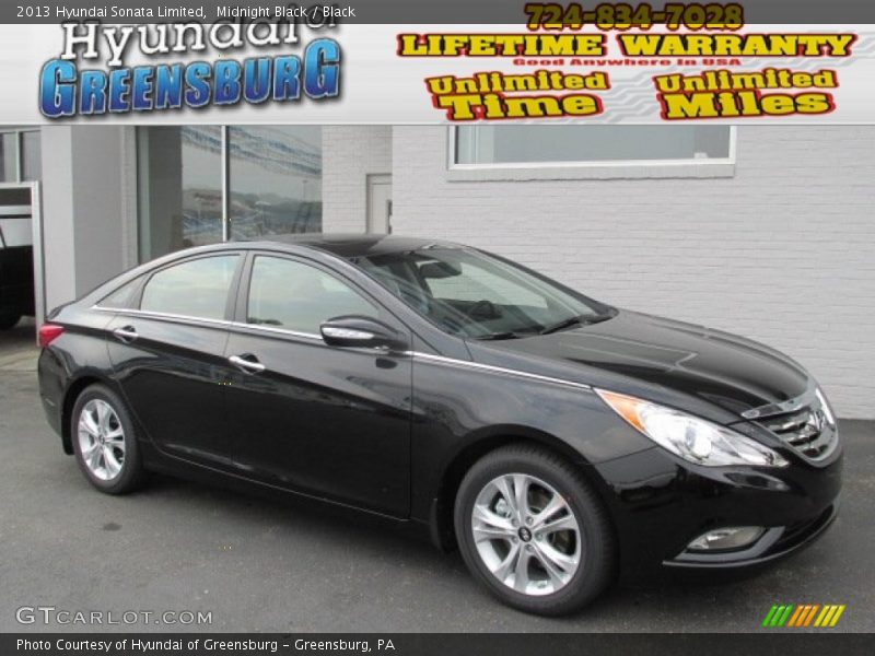 Midnight Black / Black 2013 Hyundai Sonata Limited