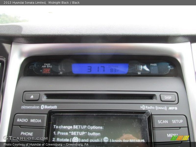 Midnight Black / Black 2013 Hyundai Sonata Limited