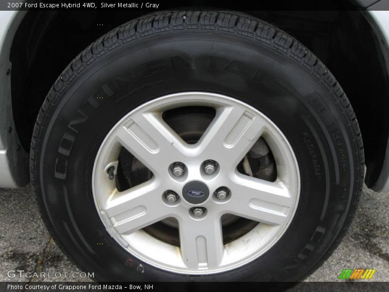Silver Metallic / Gray 2007 Ford Escape Hybrid 4WD
