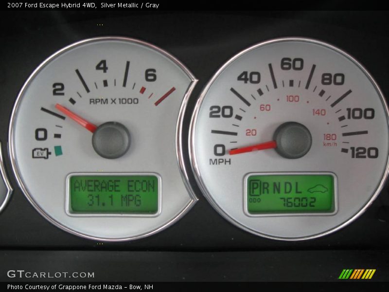 Silver Metallic / Gray 2007 Ford Escape Hybrid 4WD