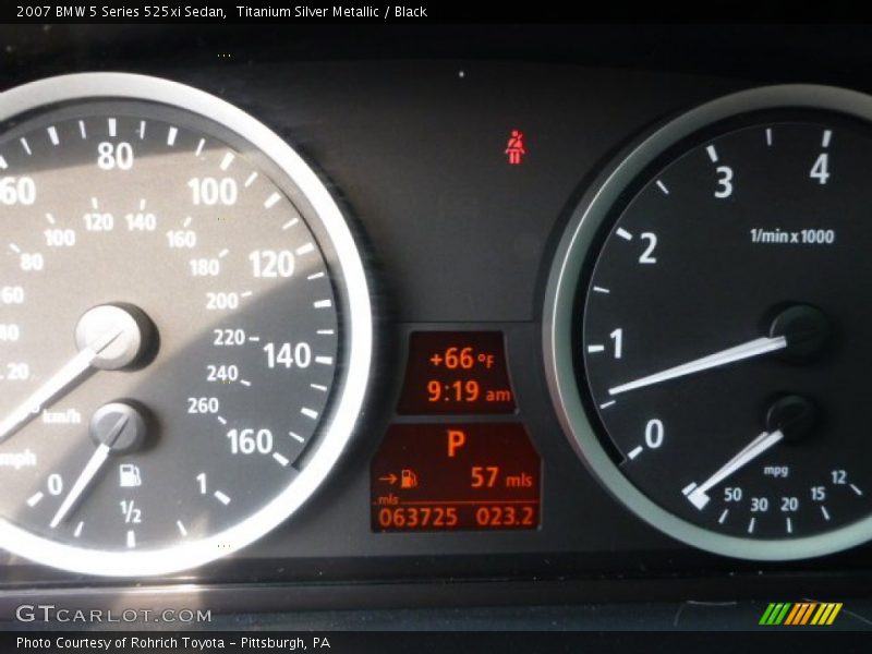 Titanium Silver Metallic / Black 2007 BMW 5 Series 525xi Sedan
