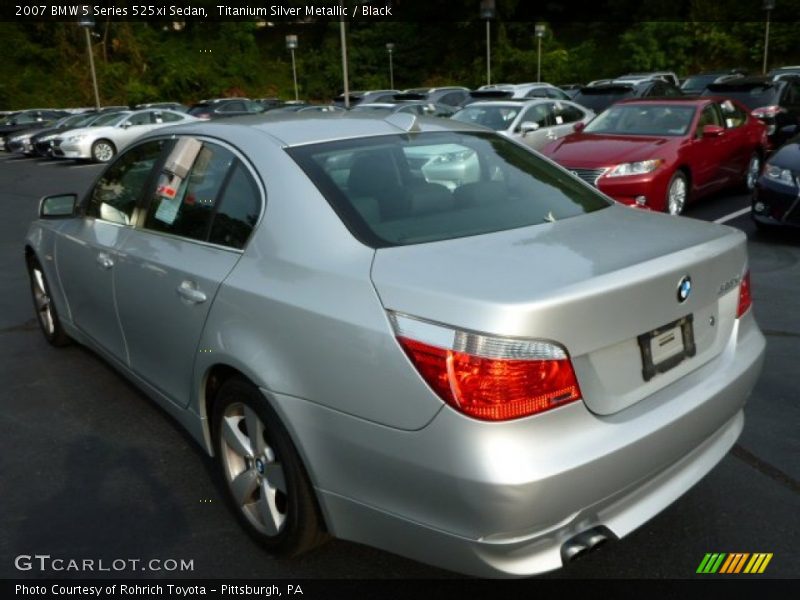 Titanium Silver Metallic / Black 2007 BMW 5 Series 525xi Sedan