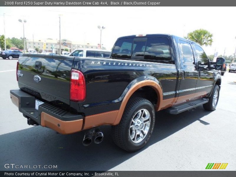 Black / Black/Dusted Copper 2008 Ford F250 Super Duty Harley Davidson Crew Cab 4x4