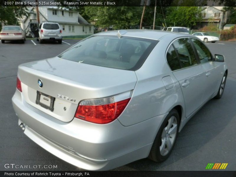 Titanium Silver Metallic / Black 2007 BMW 5 Series 525xi Sedan
