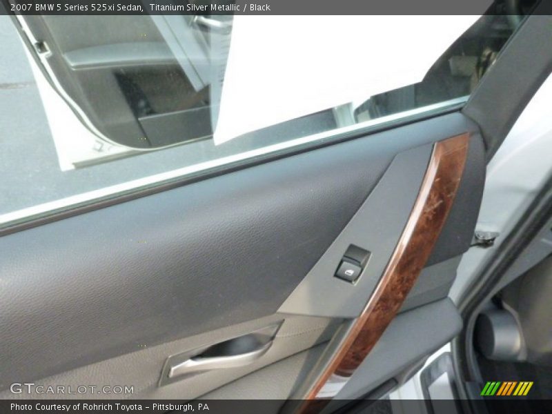 Titanium Silver Metallic / Black 2007 BMW 5 Series 525xi Sedan
