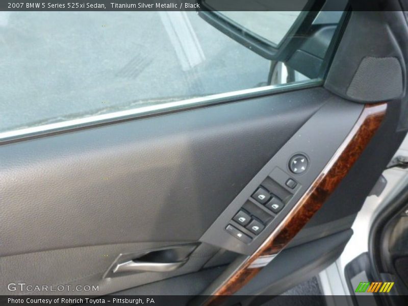 Titanium Silver Metallic / Black 2007 BMW 5 Series 525xi Sedan