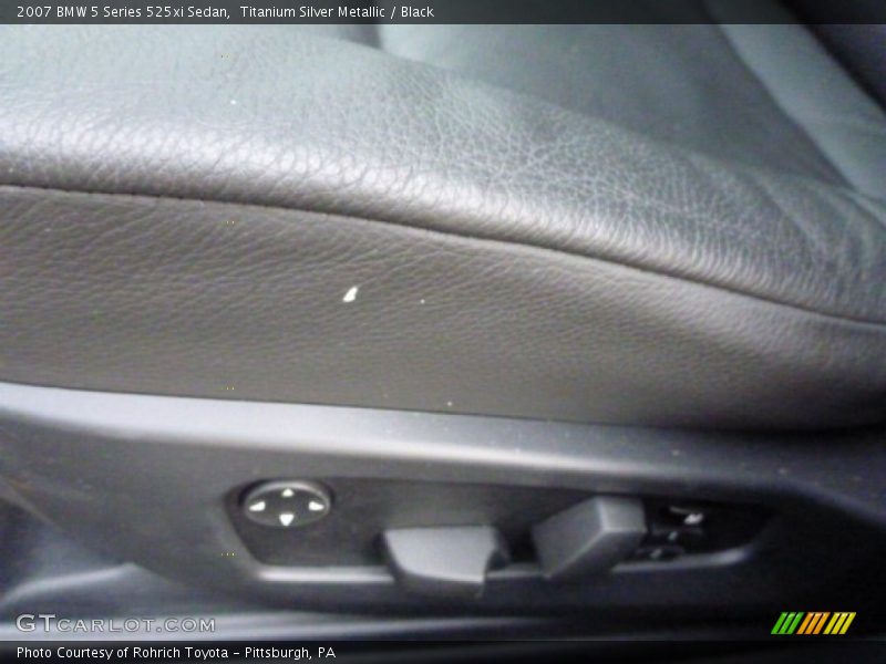 Titanium Silver Metallic / Black 2007 BMW 5 Series 525xi Sedan