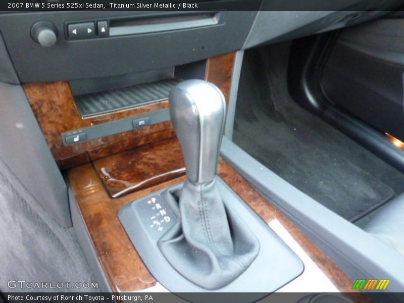 Titanium Silver Metallic / Black 2007 BMW 5 Series 525xi Sedan