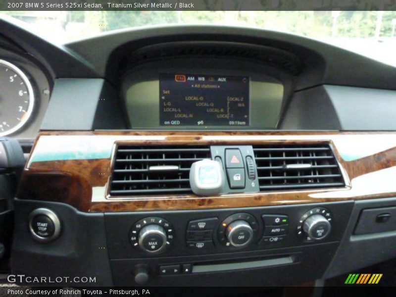 Titanium Silver Metallic / Black 2007 BMW 5 Series 525xi Sedan