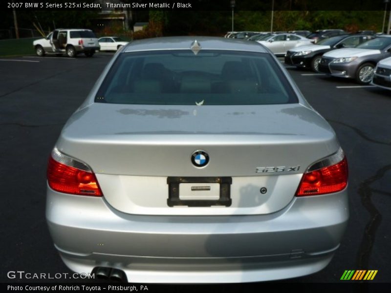 Titanium Silver Metallic / Black 2007 BMW 5 Series 525xi Sedan