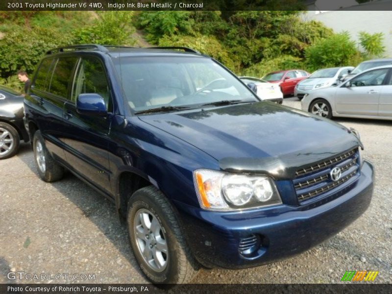 Indigo Ink Blue Metallic / Charcoal 2001 Toyota Highlander V6 4WD