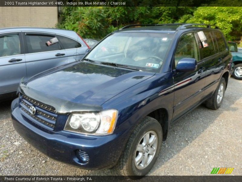 Indigo Ink Blue Metallic / Charcoal 2001 Toyota Highlander V6 4WD