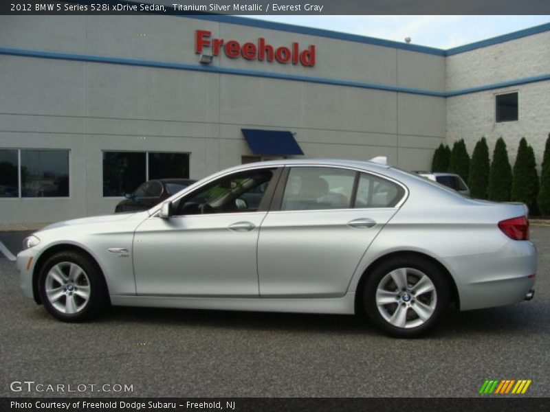 Titanium Silver Metallic / Everest Gray 2012 BMW 5 Series 528i xDrive Sedan