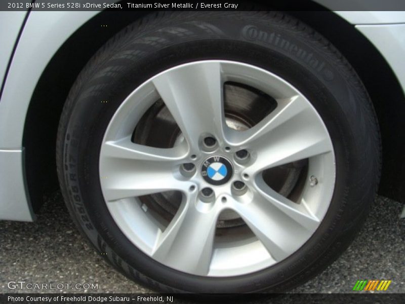 Titanium Silver Metallic / Everest Gray 2012 BMW 5 Series 528i xDrive Sedan