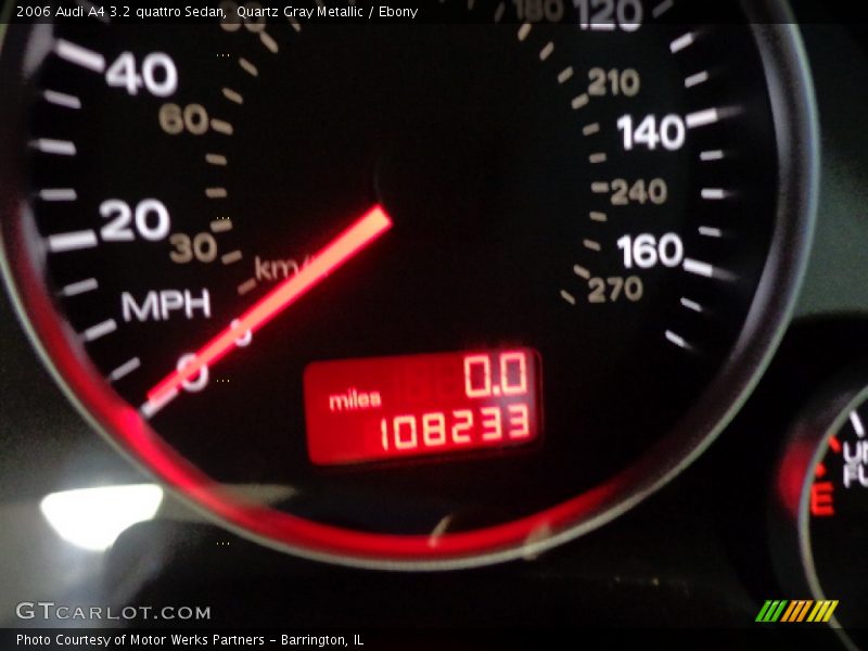 Quartz Gray Metallic / Ebony 2006 Audi A4 3.2 quattro Sedan