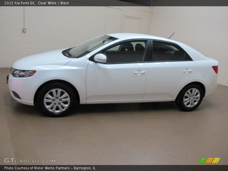 Clear White / Black 2013 Kia Forte EX