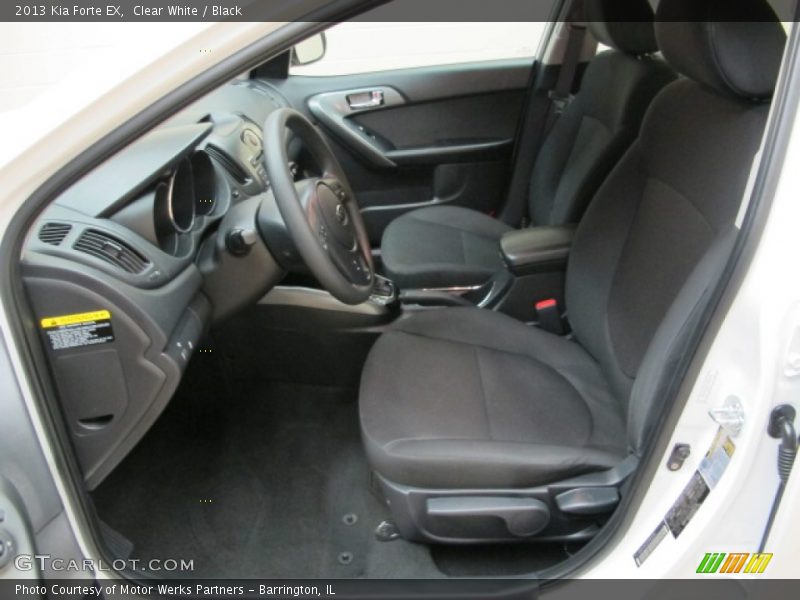 Clear White / Black 2013 Kia Forte EX