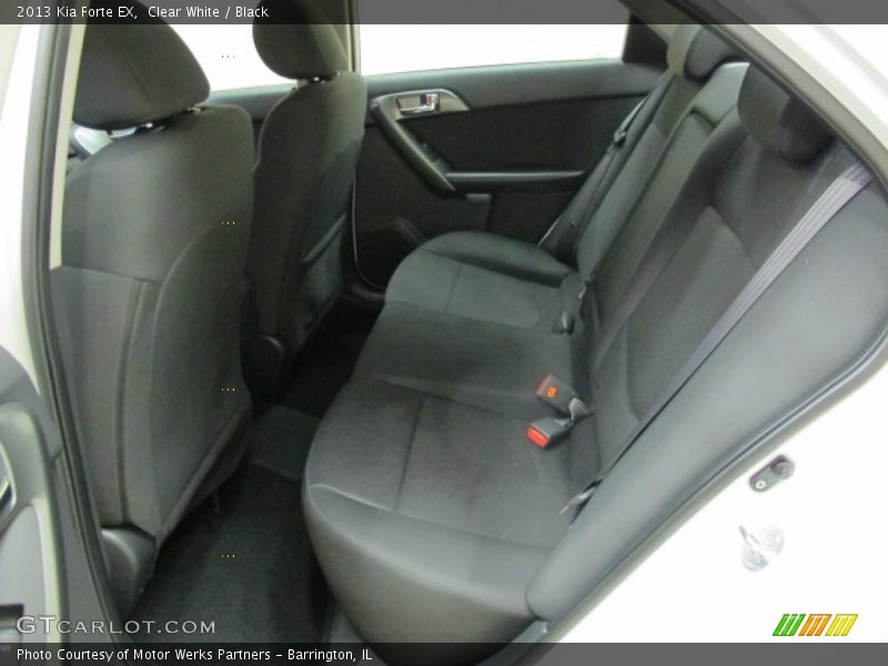 Clear White / Black 2013 Kia Forte EX