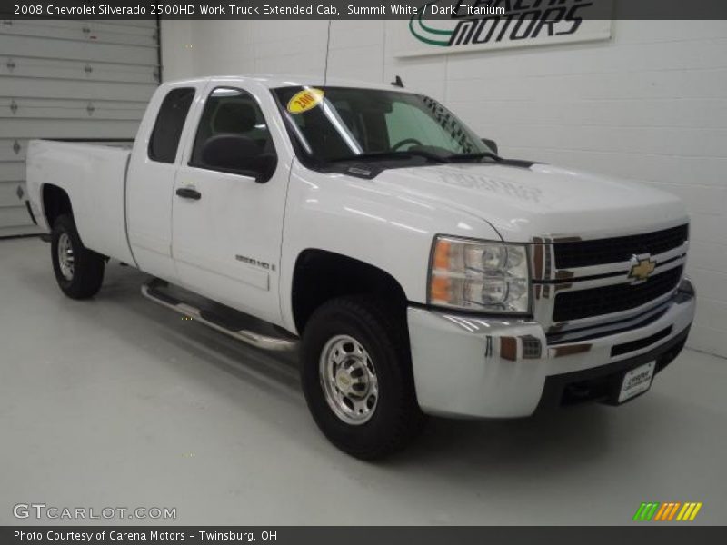 Summit White / Dark Titanium 2008 Chevrolet Silverado 2500HD Work Truck Extended Cab