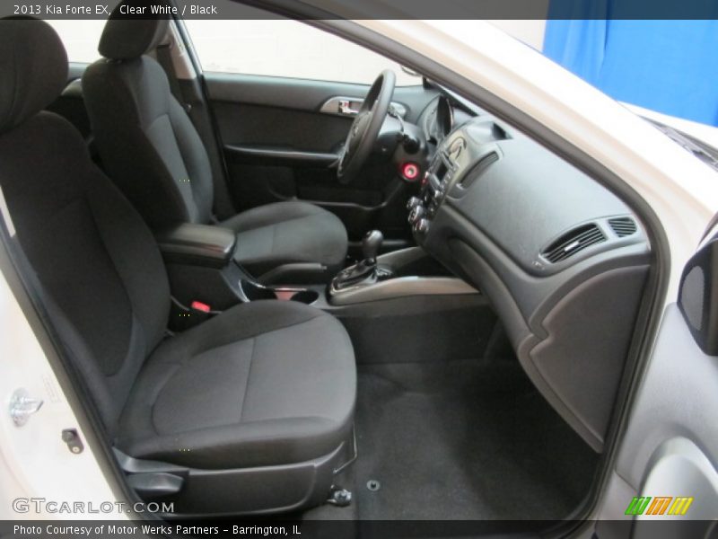 Clear White / Black 2013 Kia Forte EX