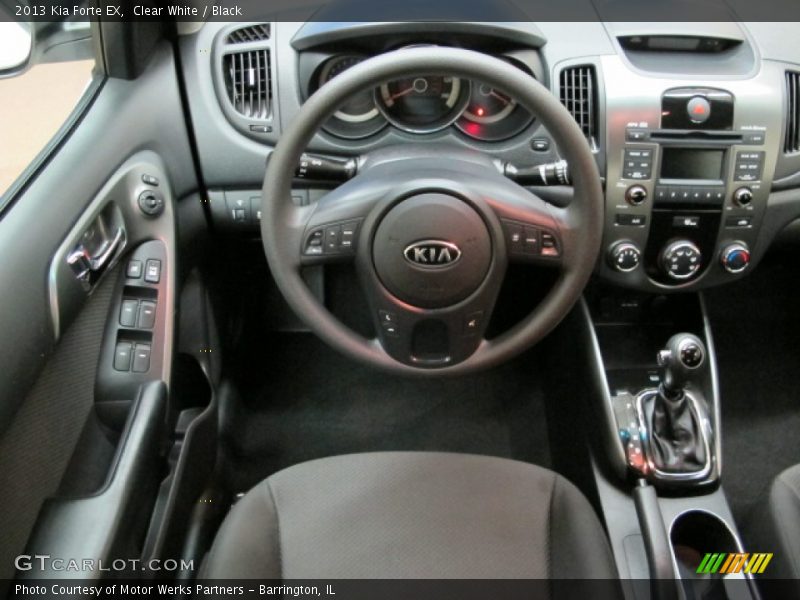 Clear White / Black 2013 Kia Forte EX