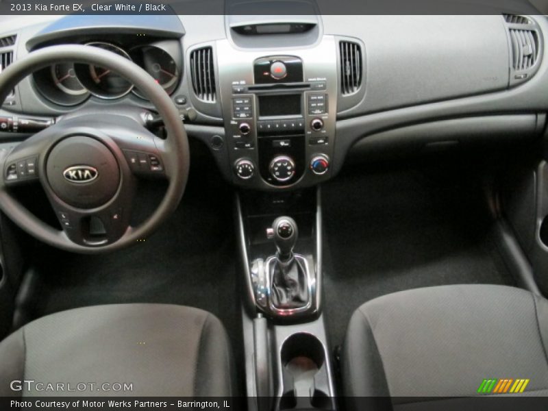Clear White / Black 2013 Kia Forte EX