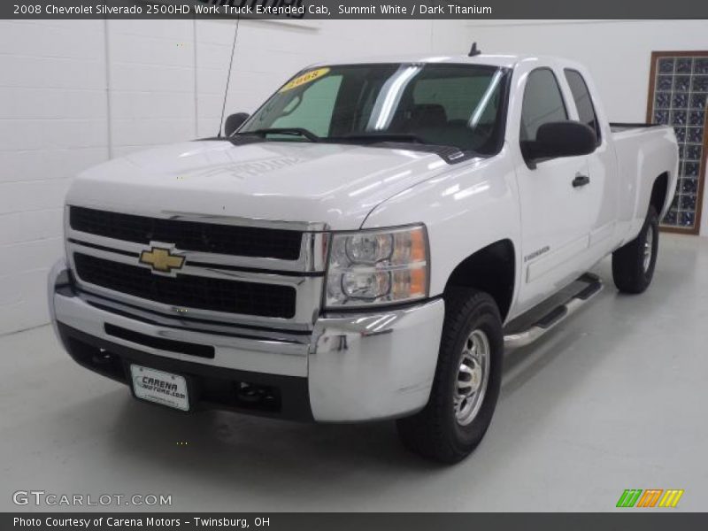 Summit White / Dark Titanium 2008 Chevrolet Silverado 2500HD Work Truck Extended Cab