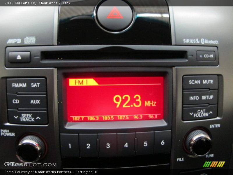 Clear White / Black 2013 Kia Forte EX