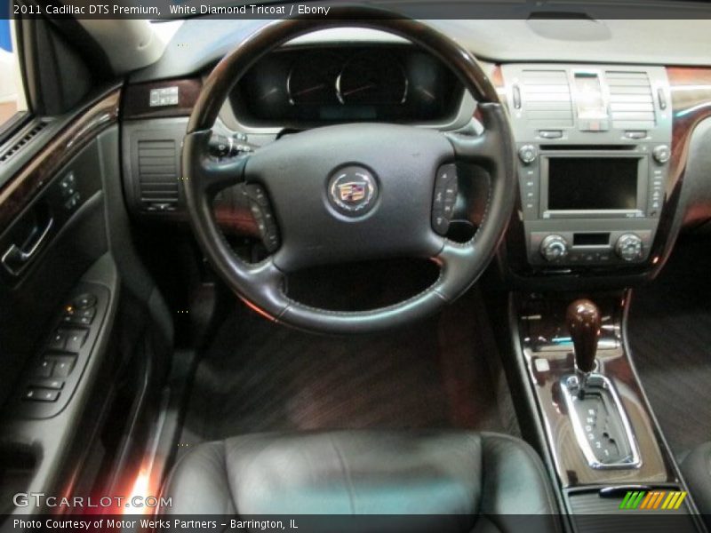 White Diamond Tricoat / Ebony 2011 Cadillac DTS Premium